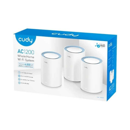 Sistema WiFi Mesh Cudy M1200 (3-Pack) – Conexión estable y sin cortes en todo tu hogar