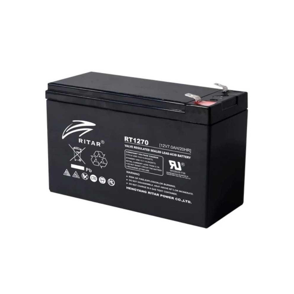 Batería Ritar RT1270 (12V 7Ah) – Respaldo confiable para tus equipos esenciales