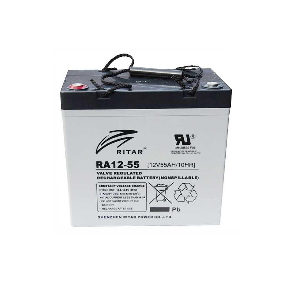 Batería Ritar RA12-55 (12V 55Ah) – Energía confiable en tamaño compacto