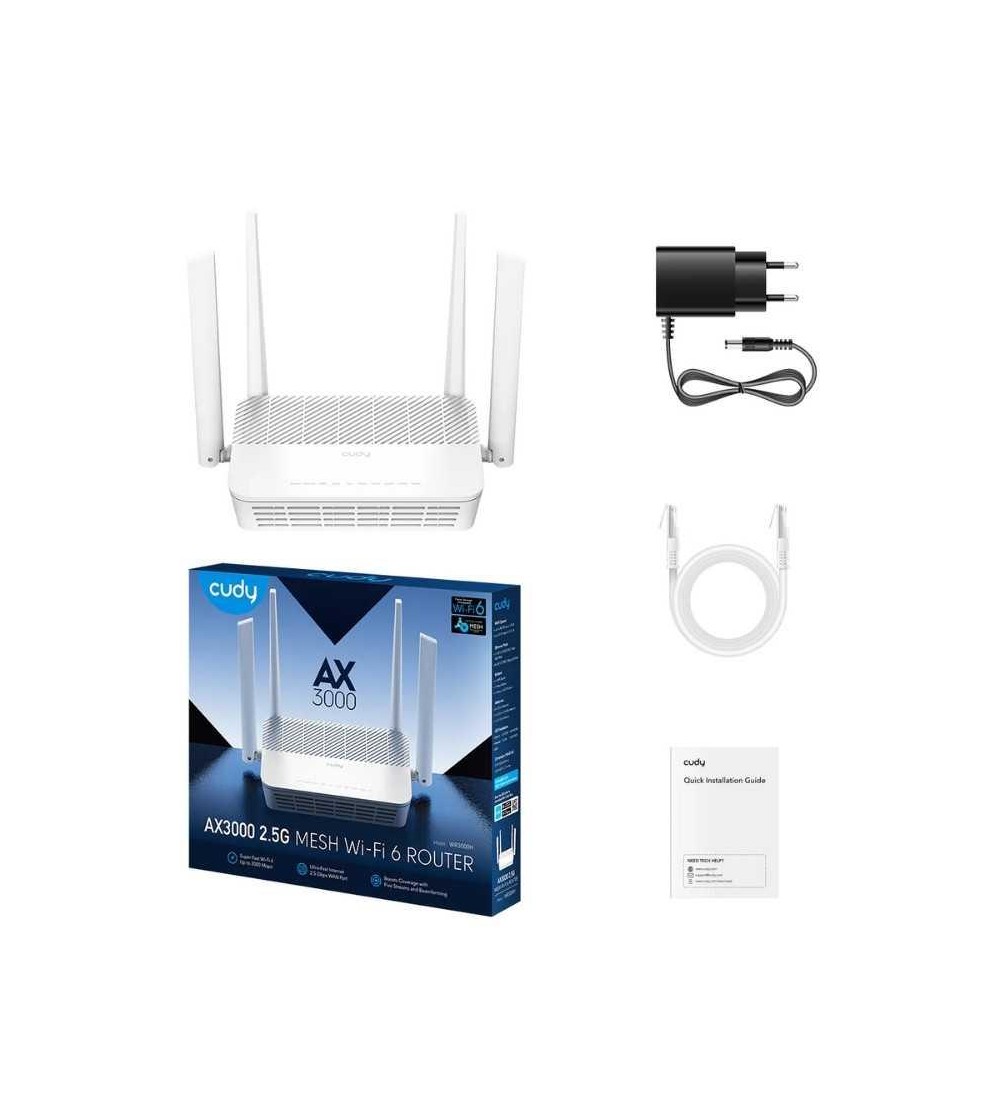 Router WiFi Cudy WR3000H – Potencia WiFi con cobertura ampliada