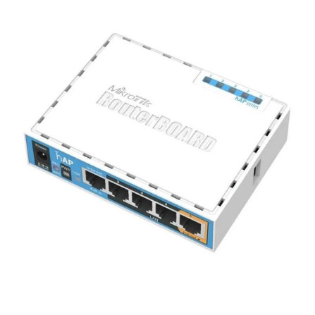 Router MikroTik hAP (RB951Ui-2nD) – WiFi confiable con potencia PoE integrada