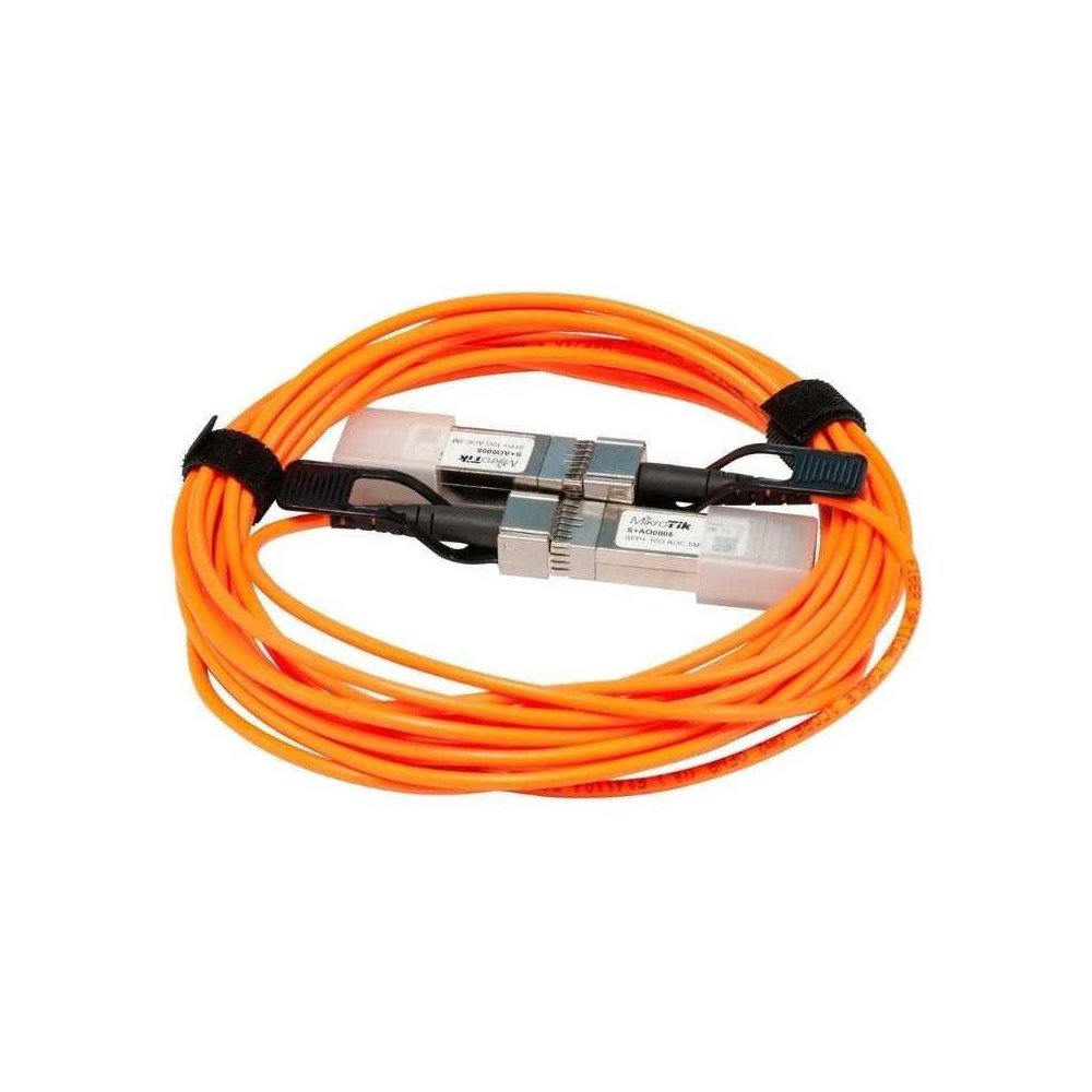 Cable de Fibra Activo MikroTik S+AO0005 – Enlace 10 Gbps rápido y flexible