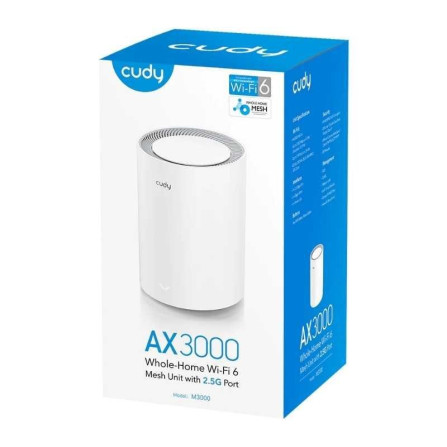 Sistema WiFi Mesh Cudy M3000 (1-Pack) – Velocidad WiFi 6 en un solo nodo