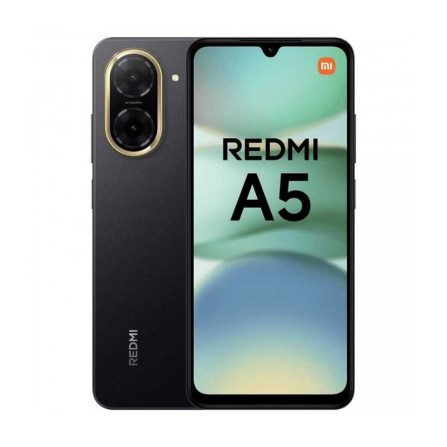 XIAOMI REDMI A5 6.88” HD+ RAM (4GB FSC/4GB VRT) 128GB ALM. CAM. 32MP/8MP FRONTAL USB-C BAT. 5200MAH 15W BLACK ANDROID 15 GARAN