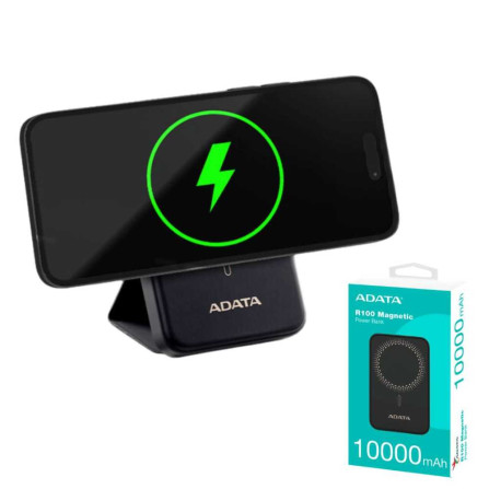 Power Bank ADATA R100 Magnético 10,000 mAh – Carga inalámbrica rápida donde la necesites